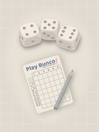 Thumbnail two of free downloadable bunco-themed wallpaper backgrounds for small tablets.